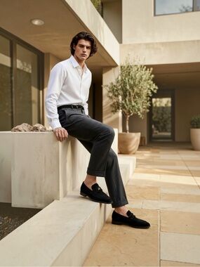 Christian Louboutin Varsimoc Logo-Embellished Suede Loafer Shoes Size 43 $995
